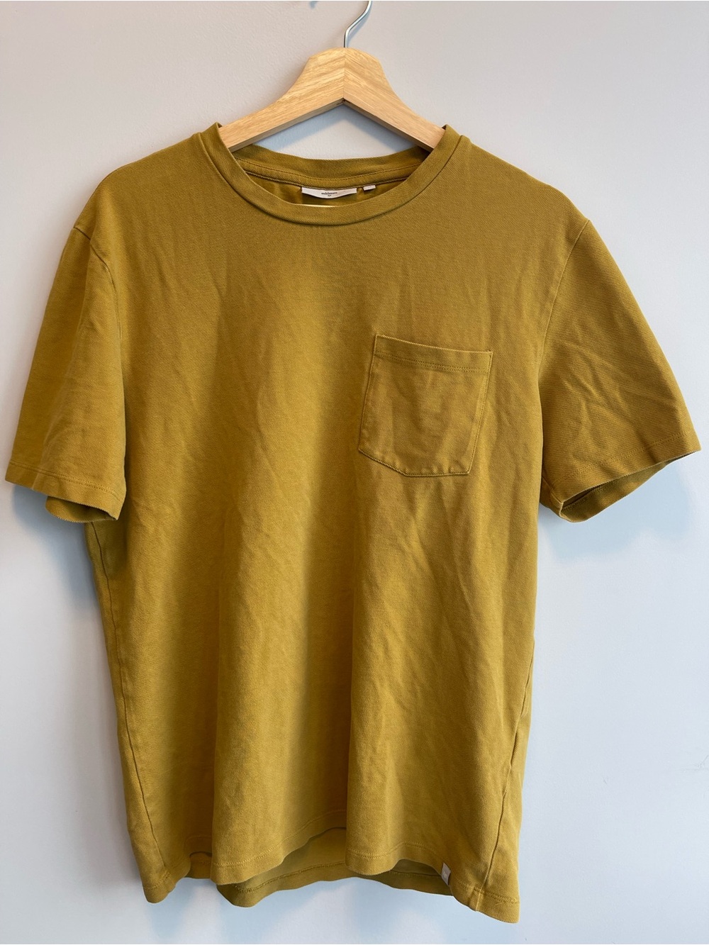 Minimum Men's Short Sleeve Pocket Tee in Mustard Yellow